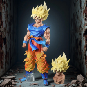 Figura Goku Super Saiyajin - 24 cm | Estátua Decorativa Anime